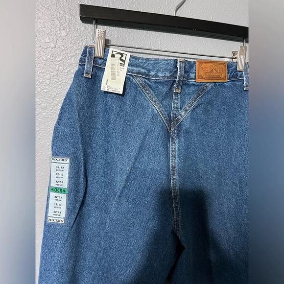 NWT VINTAGE Rockies Jeans Wmns 32/13 Tapered High Rise Dark Wash Denim Cowgirl - Picture 3 of 9